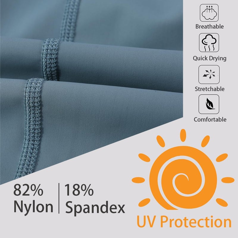 Ubestyle UPF 50+ High Waist Women's Swim Pants Swim Leggings Swimming Tights Rash Guard Pants Sun Protective (Myterious/Green, S) - Image 5
